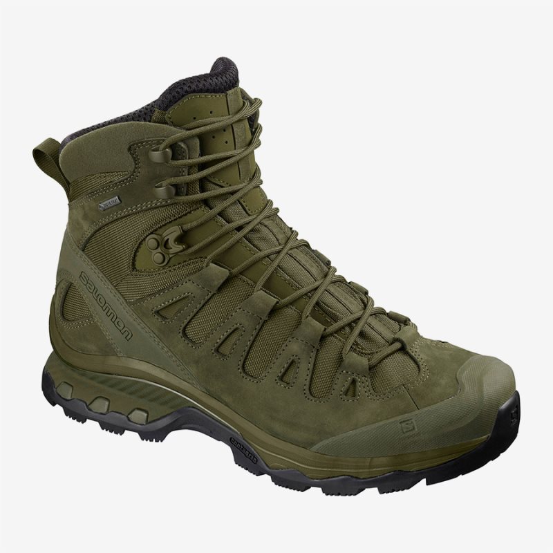 Salomon QUEST 4D GTX FORCES 2 EN Mens Tactical Boots Olive UK WXVM